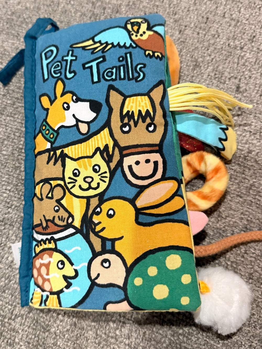Jellycat London Soft Cloth Baby Book Pet Tails by Anne Wilkinson